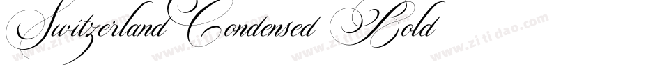 SwitzerlandCondensed Bold字体转换